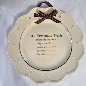 Lenox Christmas Giftables "A Christmas Wish" Plate Decorative Hanging NO BOX